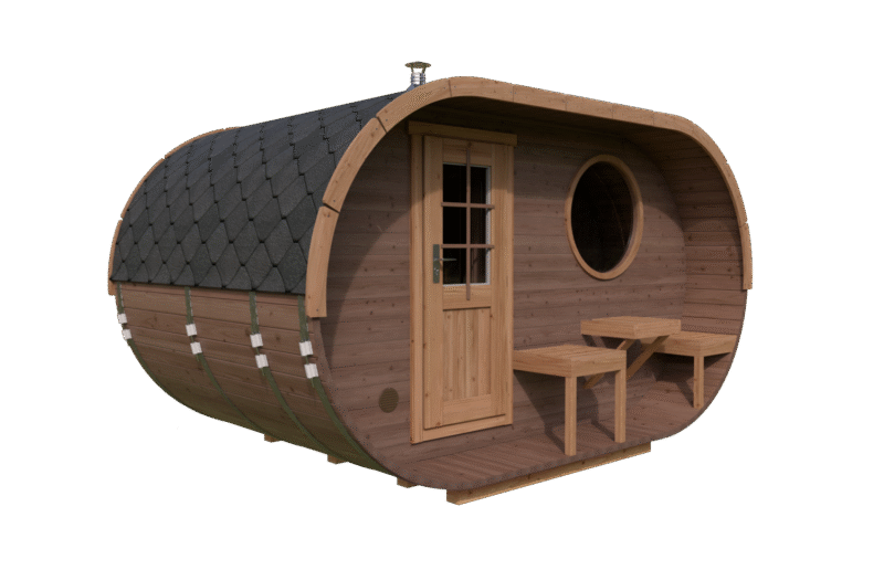 Ovale Sauna 1 mit Terrasse (2,4x4) - Image 3